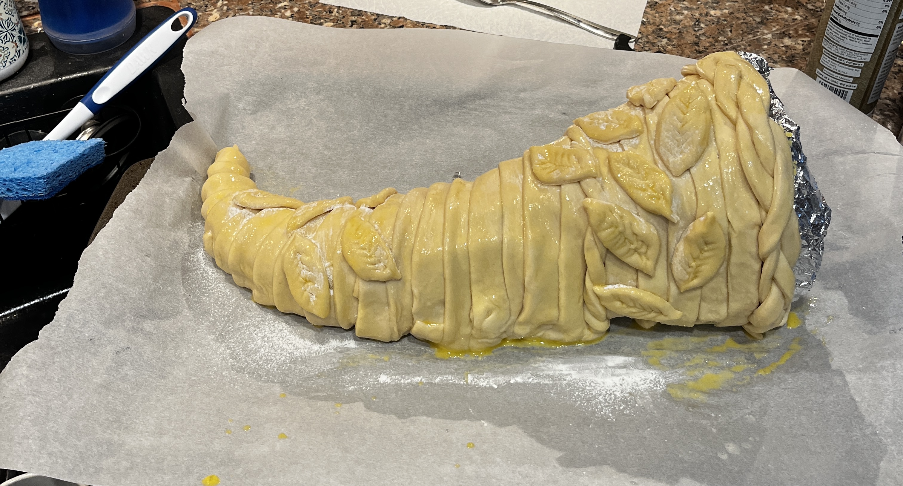 Egg-washed Cornucopia